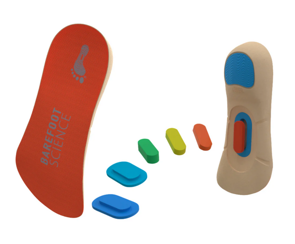 Biopods Barefoot Science 3/4 length 6-step system insoles for foot support and comfort, shown in the image.
