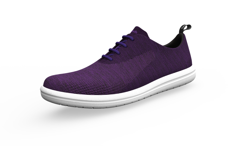 Biopods Classic Sneakers in amethyst color, front profile view showcasing their stylish and comfortable standard design.