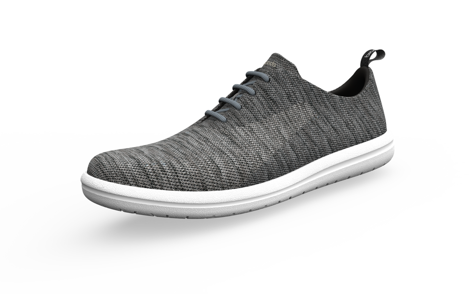 Biopods Narrow Classic Sneakers in grey showing front profile and sleek design for everyday casual wear.