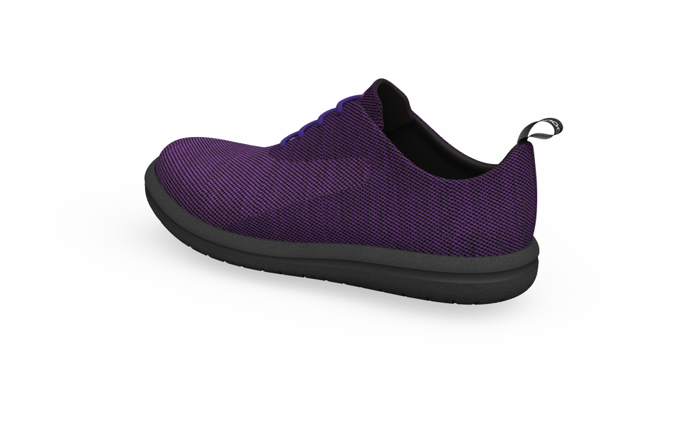 Rear profile of Biopods Wide Classic Sneakers in amethyst with a sleek design and sturdy sole.