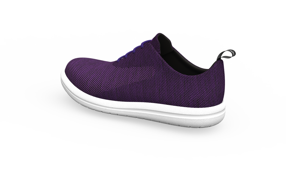 Rear view of Biopods Narrow Classic Sneakers in amethyst, showcasing the sleek design and narrow fit.