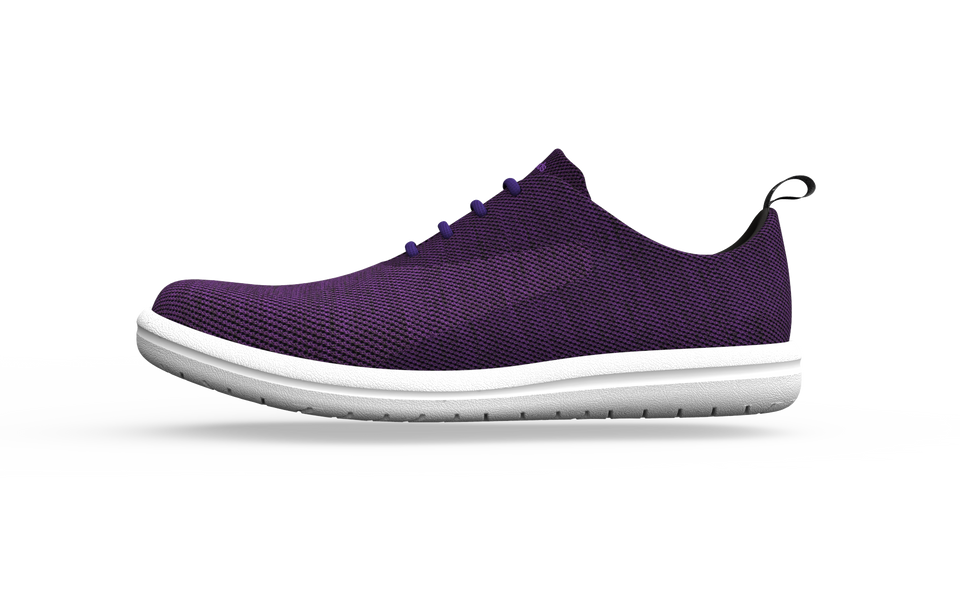 Side view of Biopods Classic Sneakers in amethyst, showcasing the stylish design and vibrant purple color.