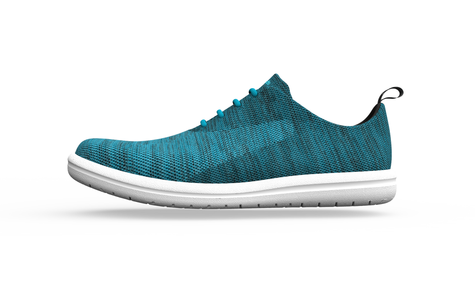 Biopods Narrow Classic Sneakers in Ocean color, side view showing sleek design and narrow fit for casual wear.