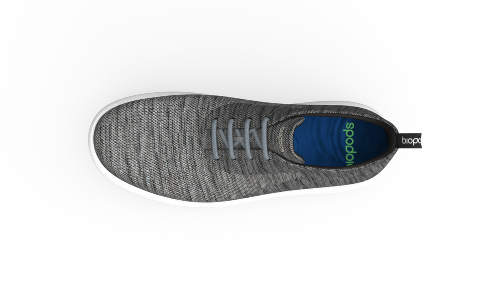 Biopods Narrow Classic Sneakers in grey with sleek design and lace-up closure, ideal for casual and everyday wear.