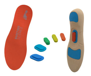 Biopods Barefoot Science insoles, full length 6-step system, designed to support foot health and improve comfort.