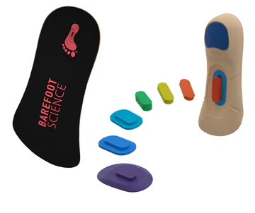 Barefoot Science® 3/4 length insoles from Biopods, showing the 7-step system in a clear product photo.