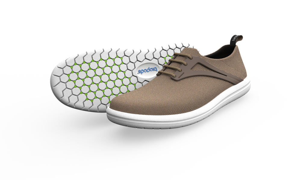 Pair of Biopods Urban Flex Sneakers Terra in standard size, featuring sleek design and breathable materials for urban wear.