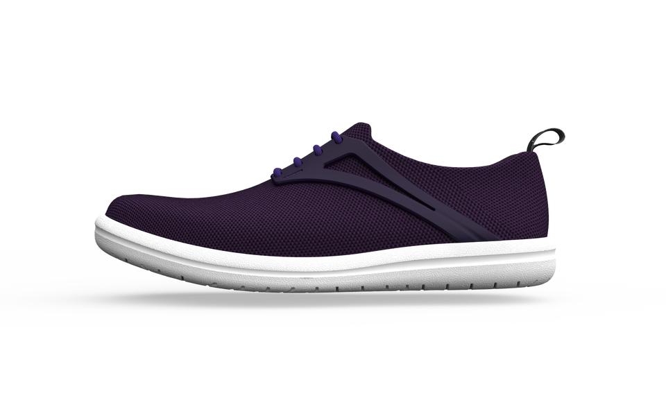 Biopods Urban Flex Sneakers in amethyst color, side view showing sleek design and comfortable urban style.