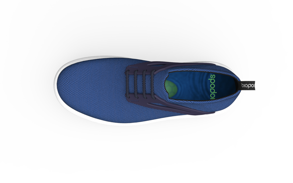 Biopods Narrow Urban Flex Sneakers in sapphire blue with sleek design, featuring breathable material and stylish urban footwear.