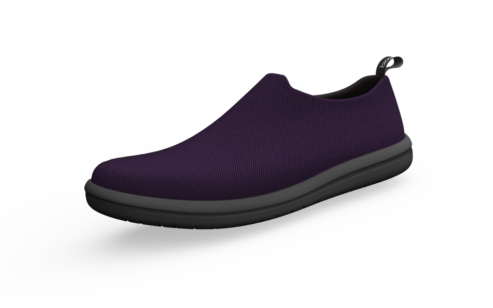 Biopods Urban Sneakers Standard in amethyst color, front profile view showing stylish casual footwear.