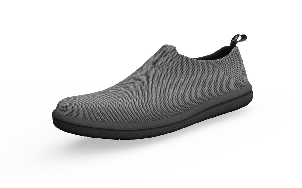 Biopods Urban Sneakers in grey, front profile view showing stylish design and casual urban footwear for everyday wear.