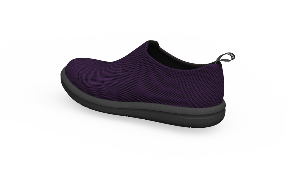 Rear view of Biopods Urban Sneakers in Amethyst, showing stylish urban sneaker design with purple accents and textured sole.