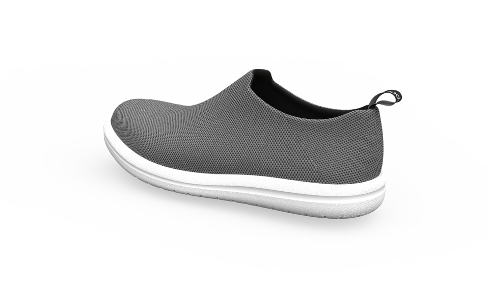 Rear view of Biopods Urban Sneakers in grey, showing stylish design and comfortable sole for casual urban wear.
