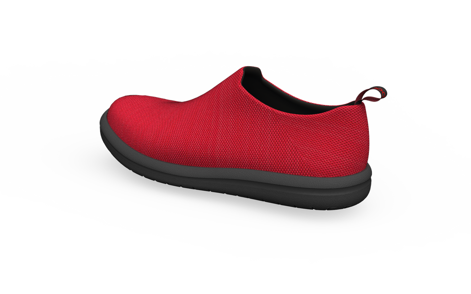 Side view of Biopods Urban Sneakers showing rear profile with custom sizing details and sleek sneaker design.