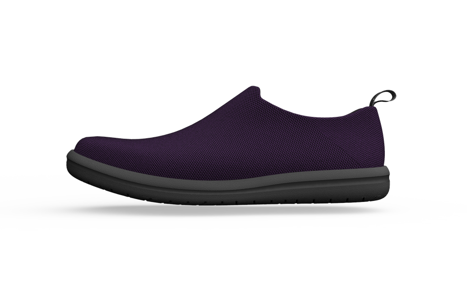 Side view of Biopods Urban Sneakers in amethyst color, featuring a stylish urban design and comfortable standard sneaker construction.