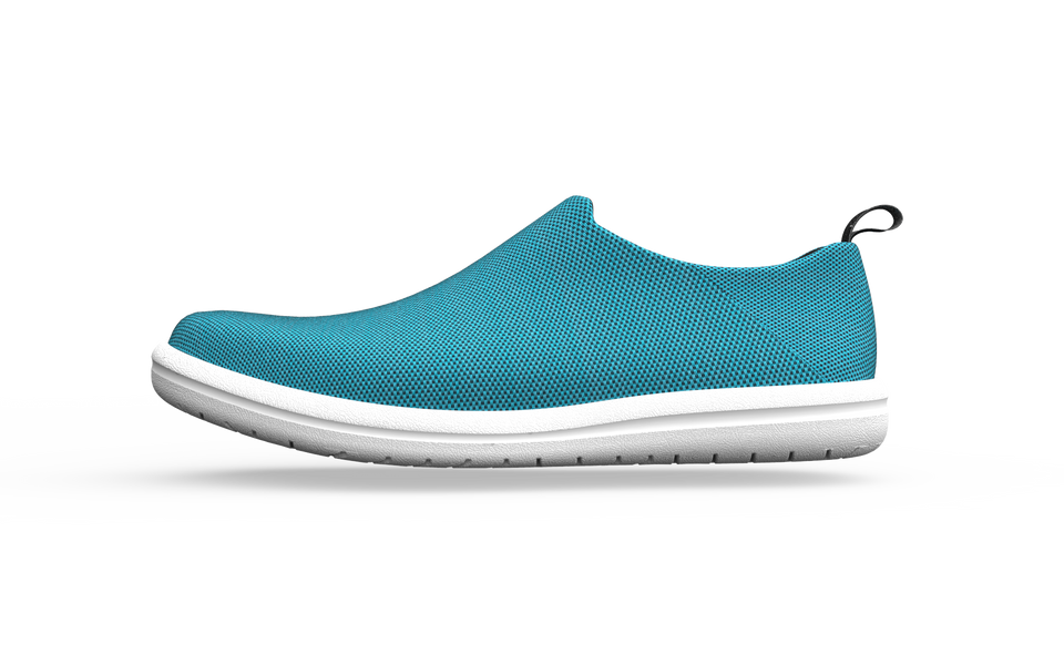Biopods Urban Sneakers Standard in Ocean color, side view showcasing stylish urban footwear with breathable design and modern look.