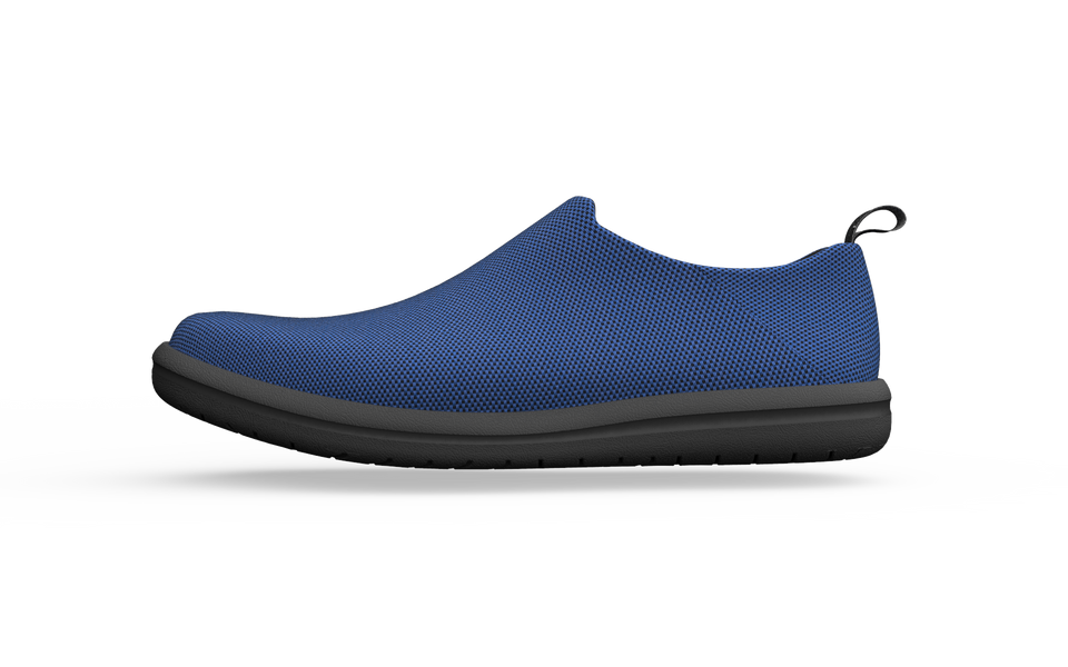 Side view of Biopods Urban Sneakers in sapphire, showing stylish urban footwear with breathable design and modern sneaker features.