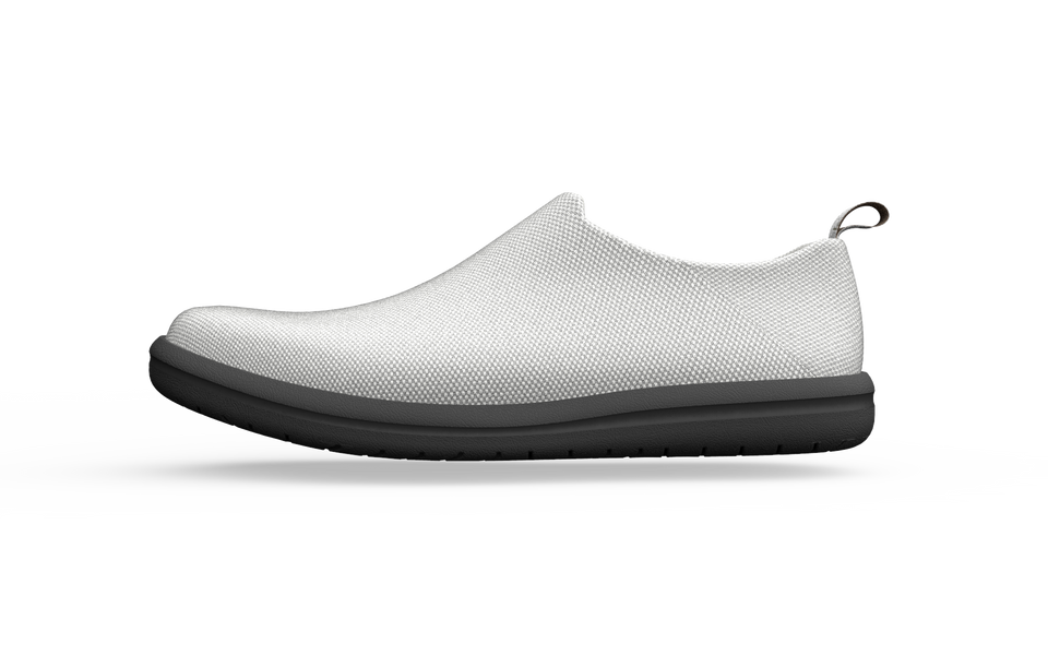 White Biopods Urban Sneakers Standard side view showing sleek design and urban style.