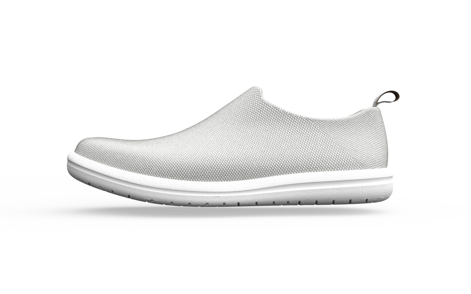 White Biopods Urban Sneakers Standard showing side view with stylish urban design and comfortable fit.