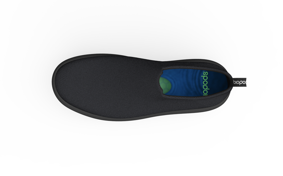 Black Biopods Urban Sneakers Standard showing sleek design and lace-up style for casual city wear.