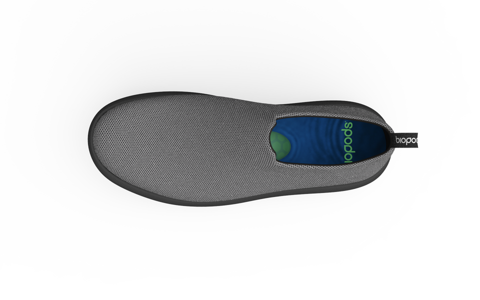 Grey Biopods Narrow Urban Sneakers with sleek design and lace-up closure, ideal for stylish urban footwear.