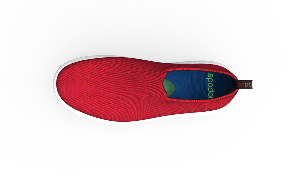 Red Biopods Urban Sneakers Standard with stylish design, showcasing comfortable fit and modern urban footwear for casual wear.
